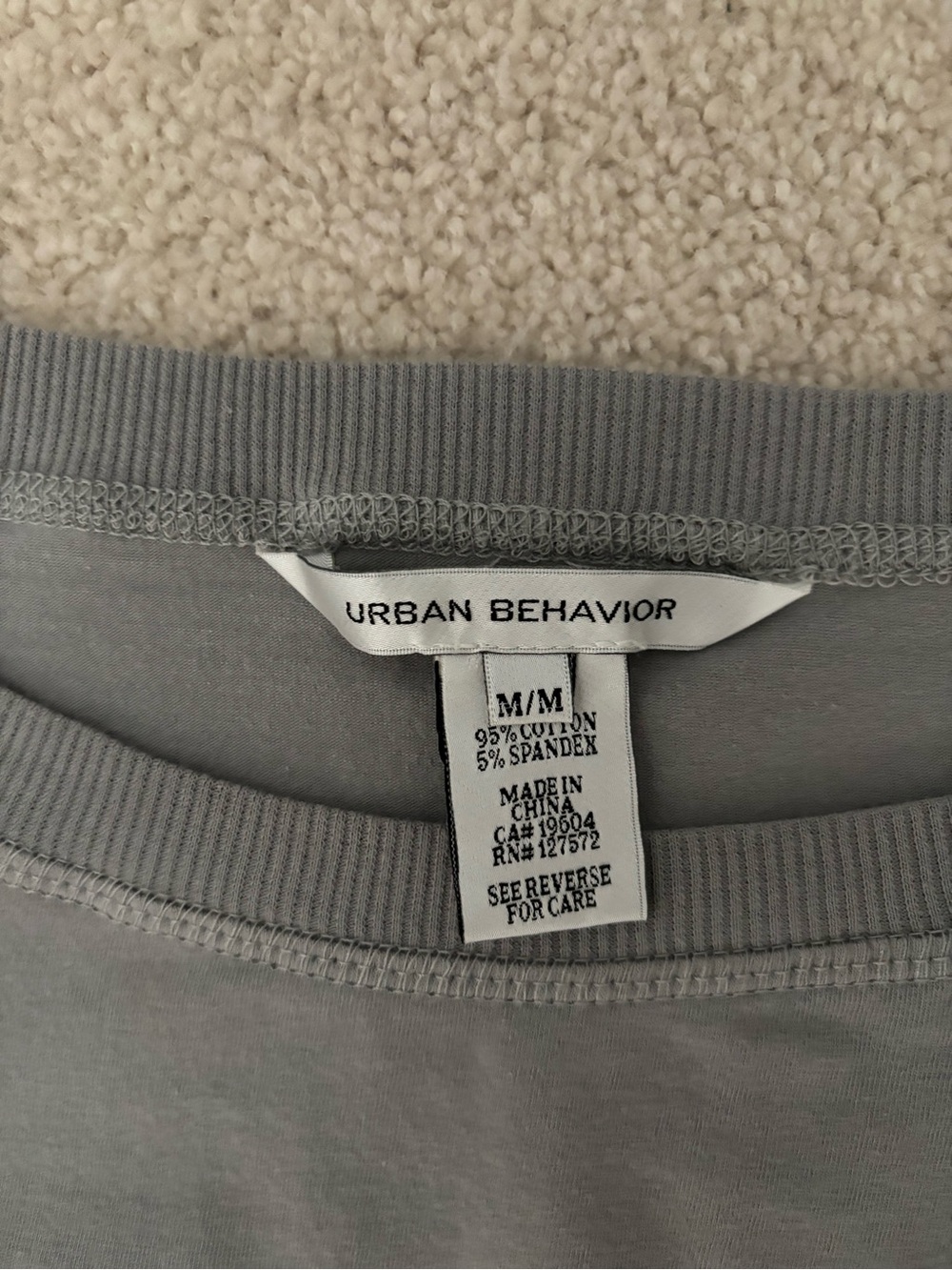 Urban Behavior Light Gray Ribbed-Neck Top - Picture 2 of 2